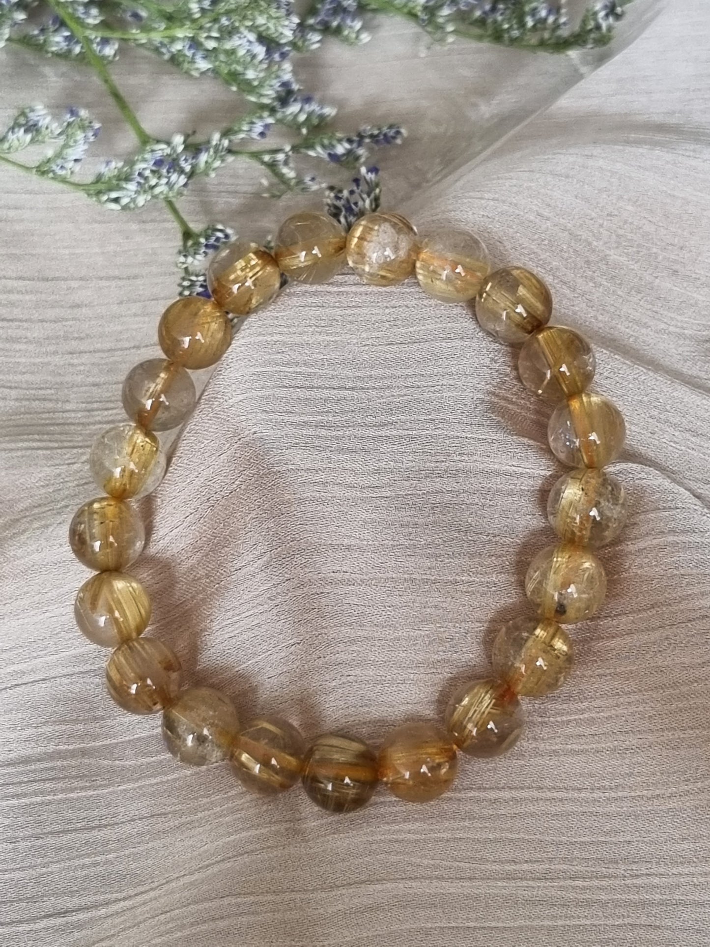 Golden Rutilated Quartz Bracelet