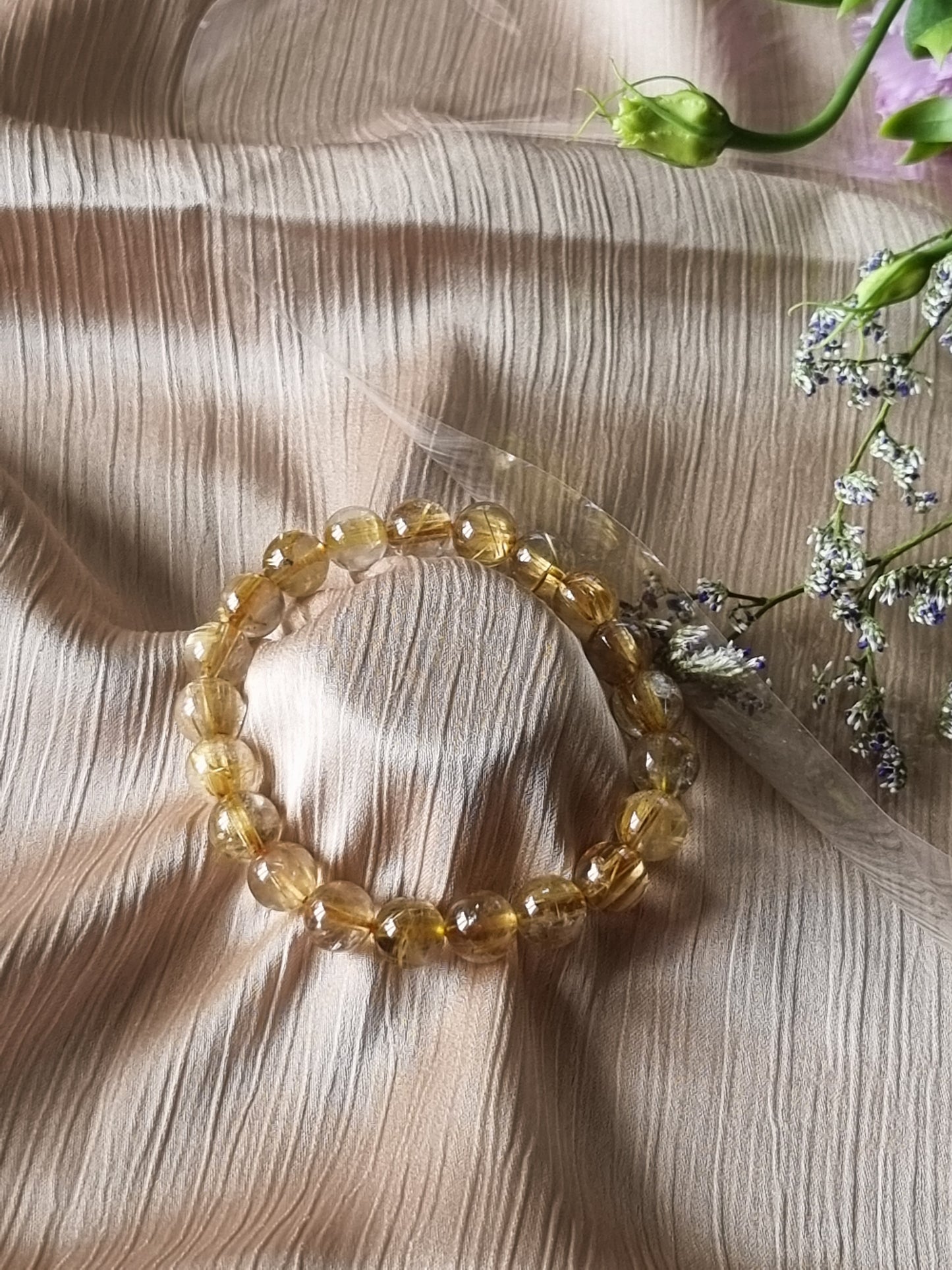 Golden Rutilated Quartz Bracelet