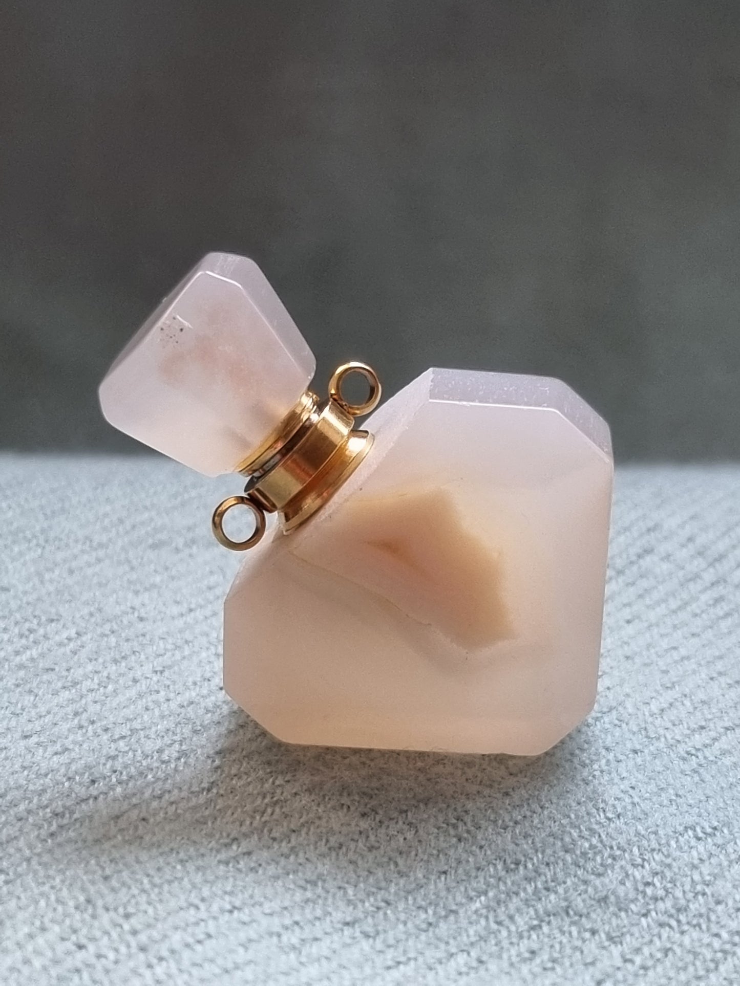 Cherry Blossom Agate Miniature Perfume Bottle (Flower Agate)
