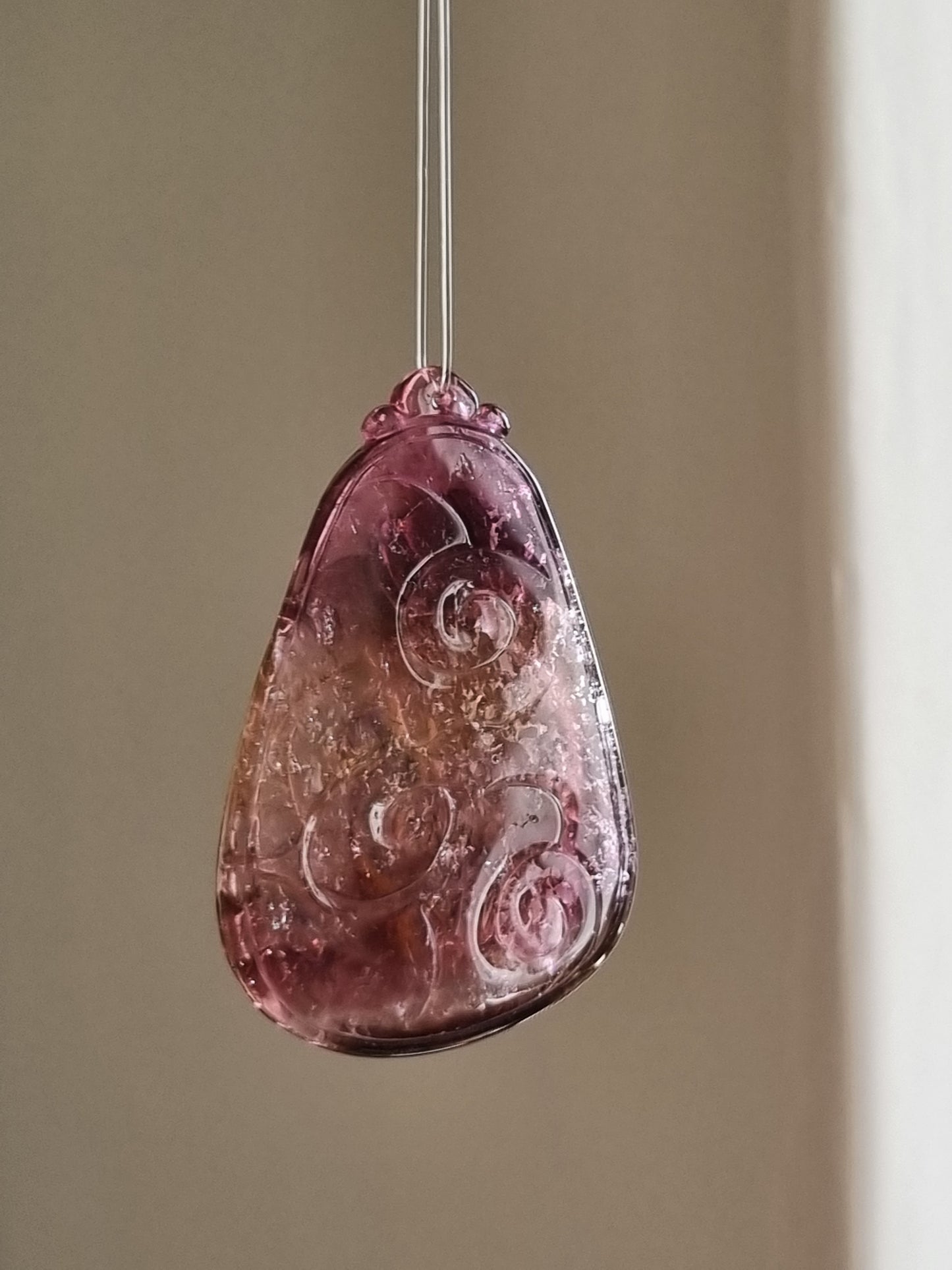 Red Tourmaline Pendant