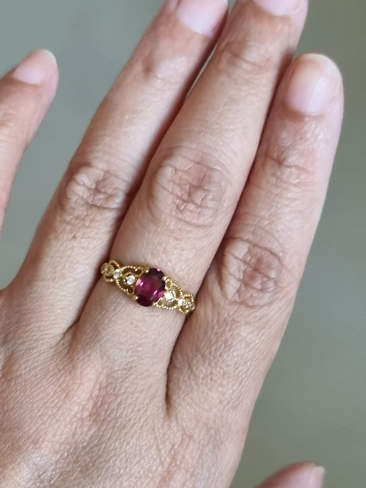 Purple Garnet Ring