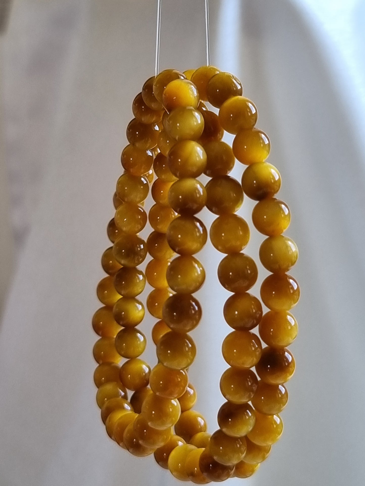Golden Tiger Eye 3-round Bracelet