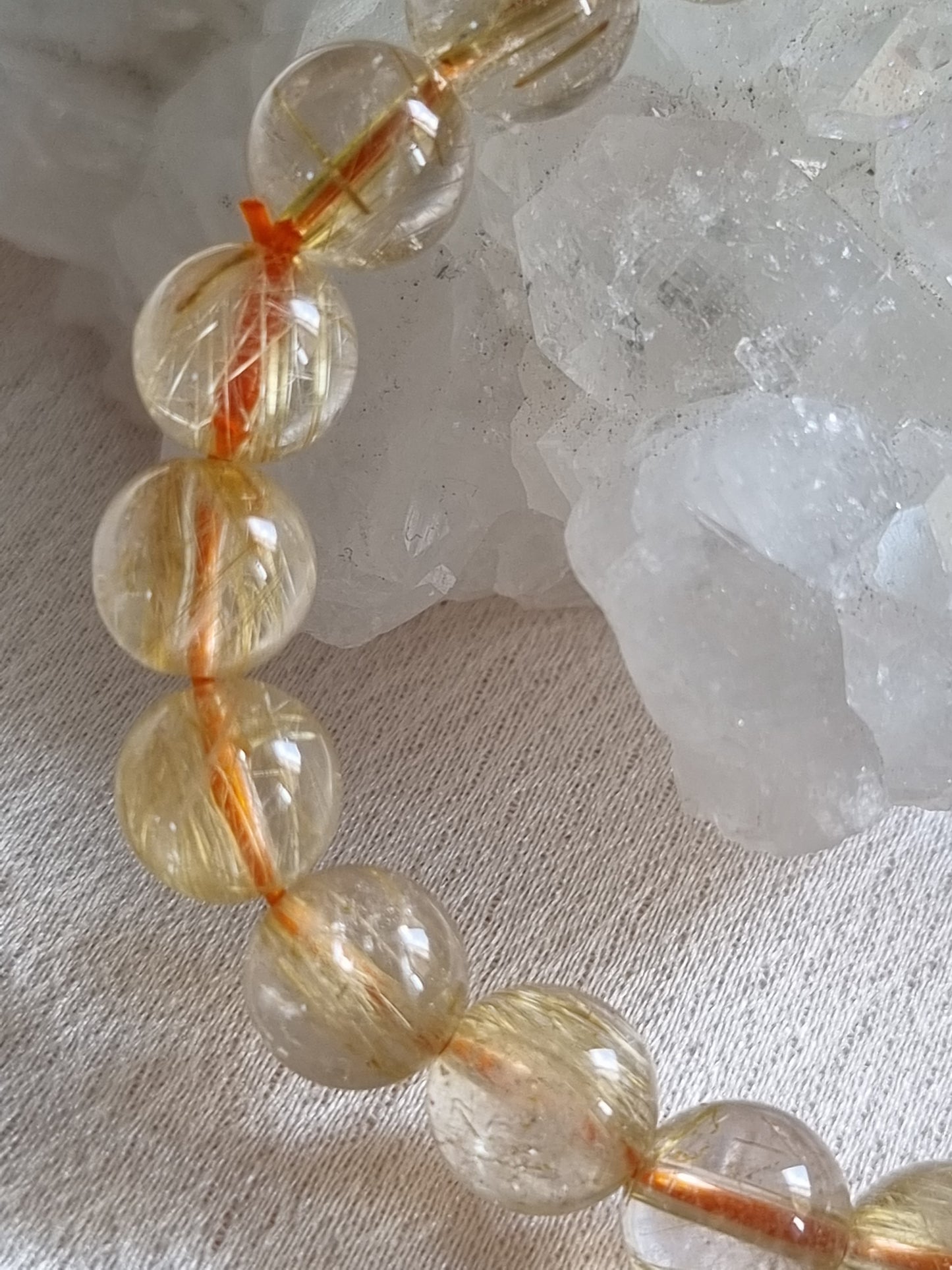 Golden Rutilated Quartz Bracelet