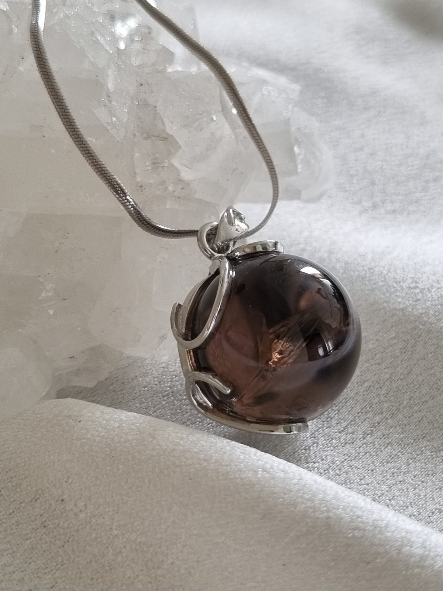 Smoky Azeztulite Quartz Pendant