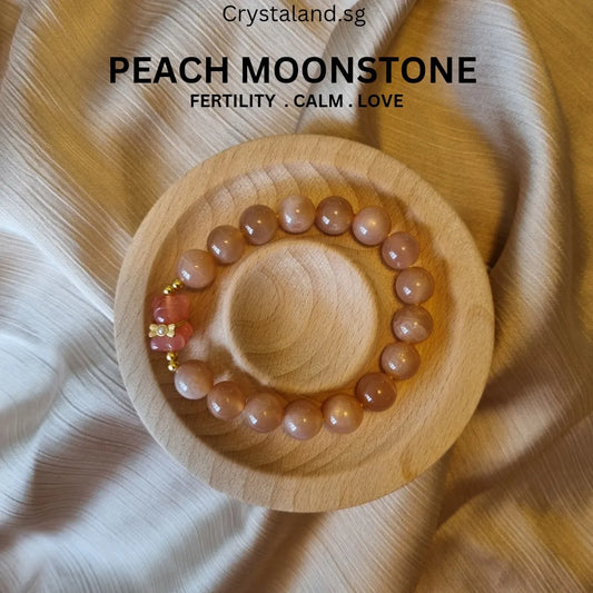 Peach Moonstone Bracelet