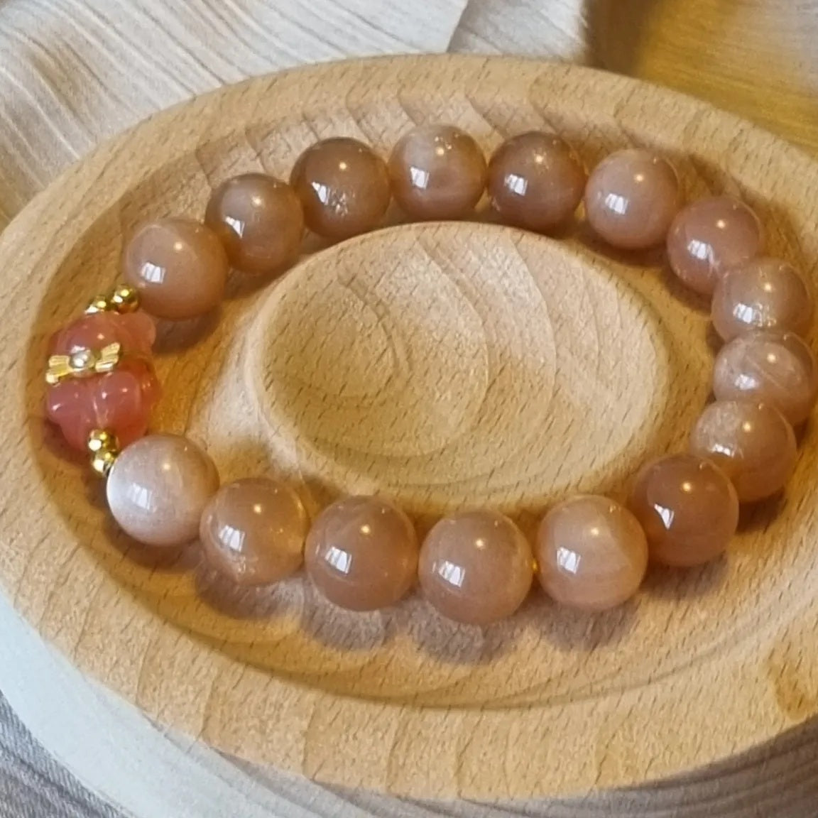 Peach Moonstone Bracelet