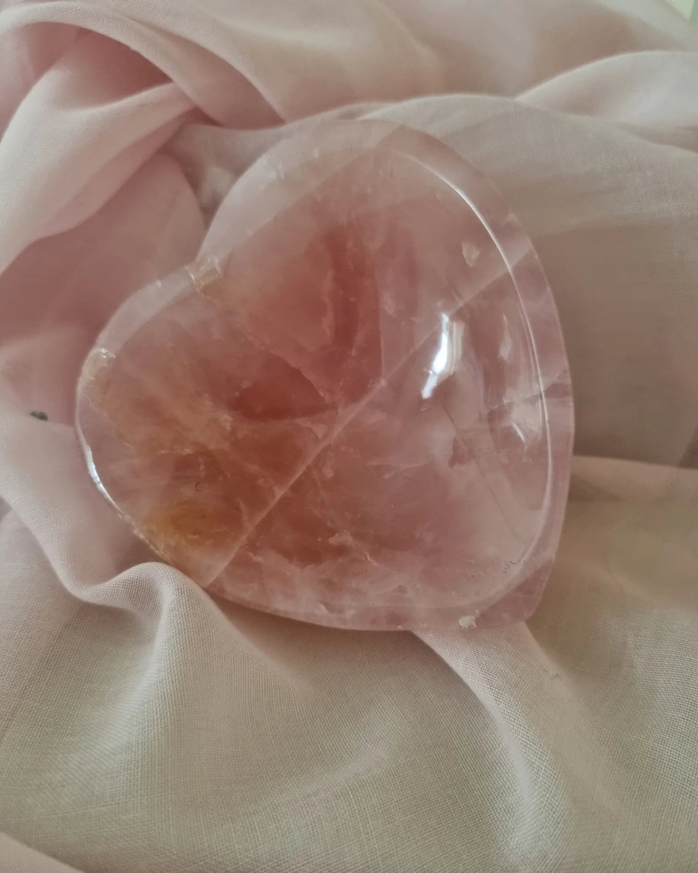 Rose Quartz Hearts Bowl