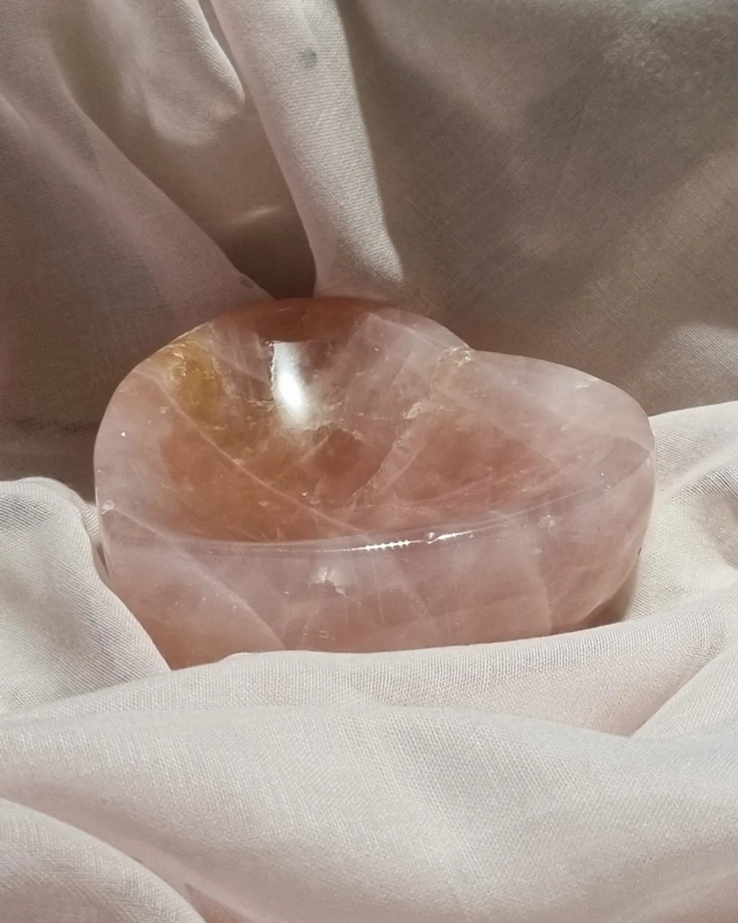 Rose Quartz Hearts Bowl