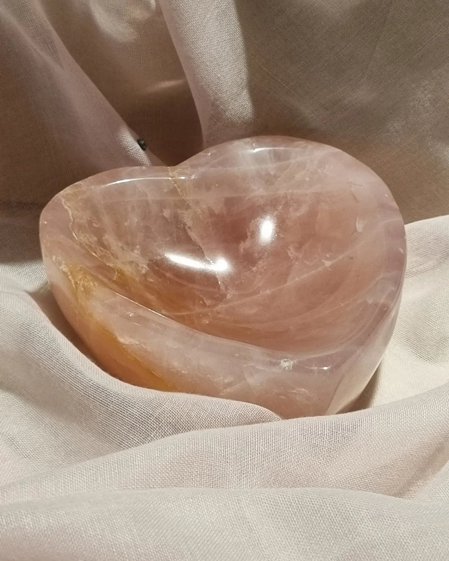 Rose Quartz Hearts Bowl