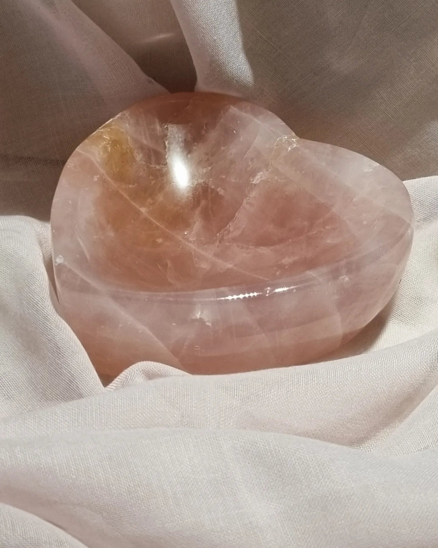 Rose Quartz Hearts Bowl
