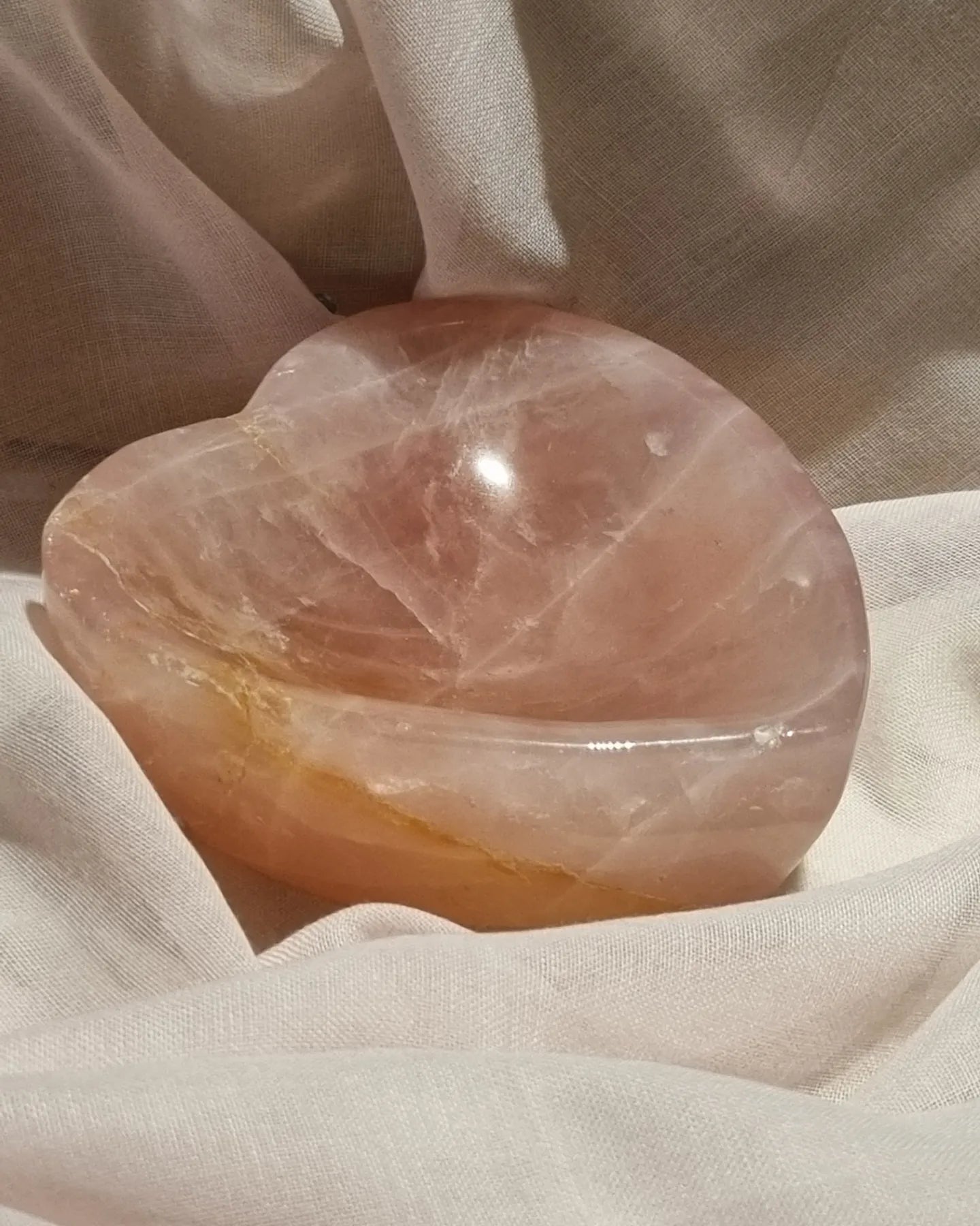 Rose Quartz Hearts Bowl