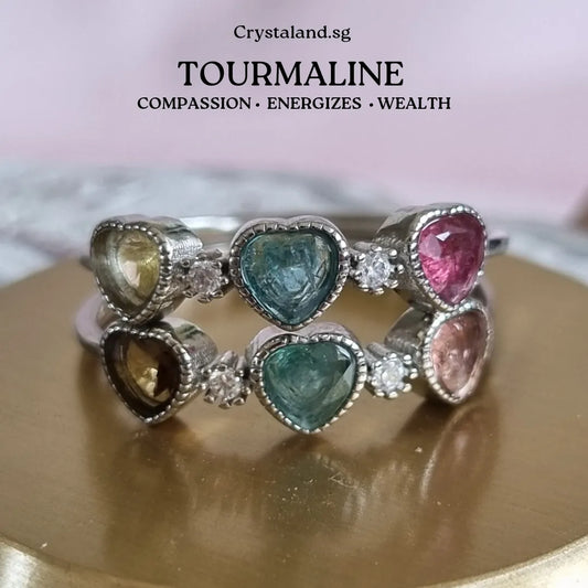 Tourmaline Heart-Cut Ring