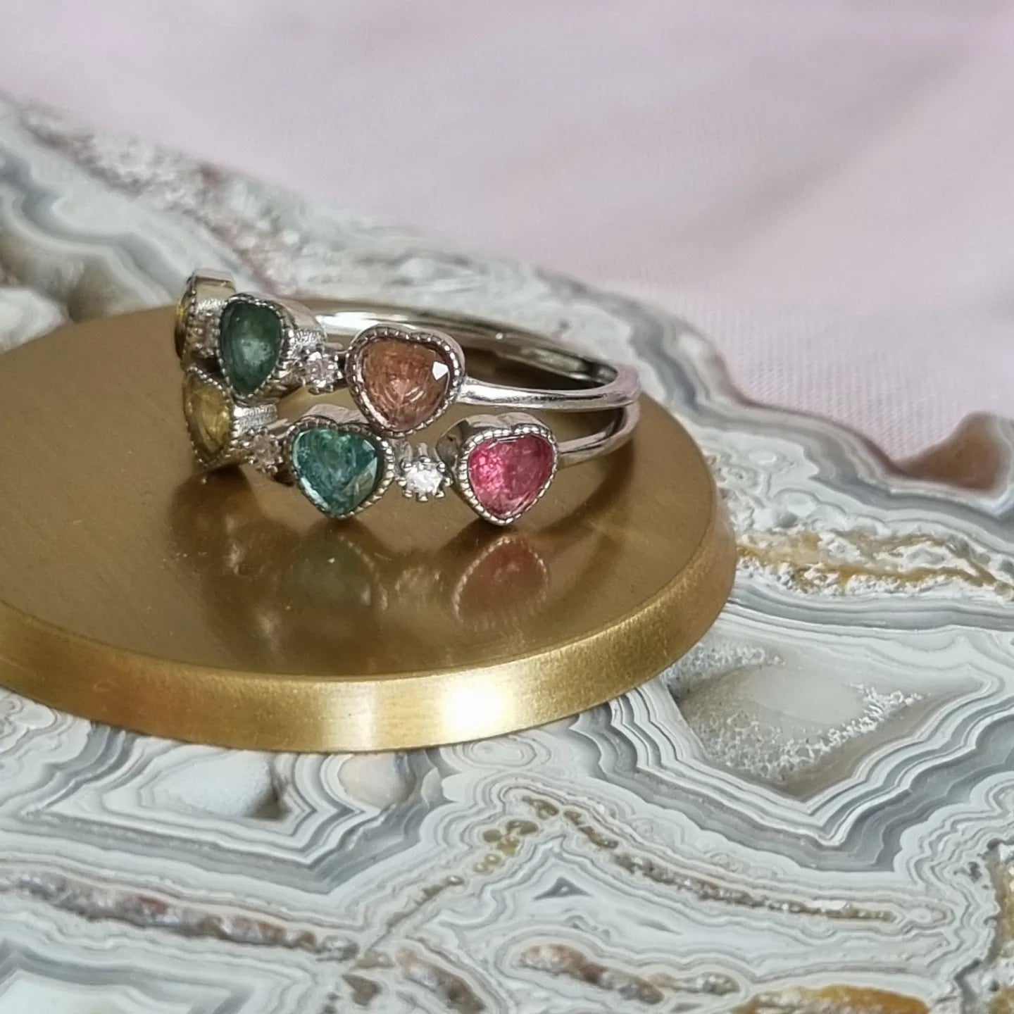 Tourmaline Heart-Cut Ring