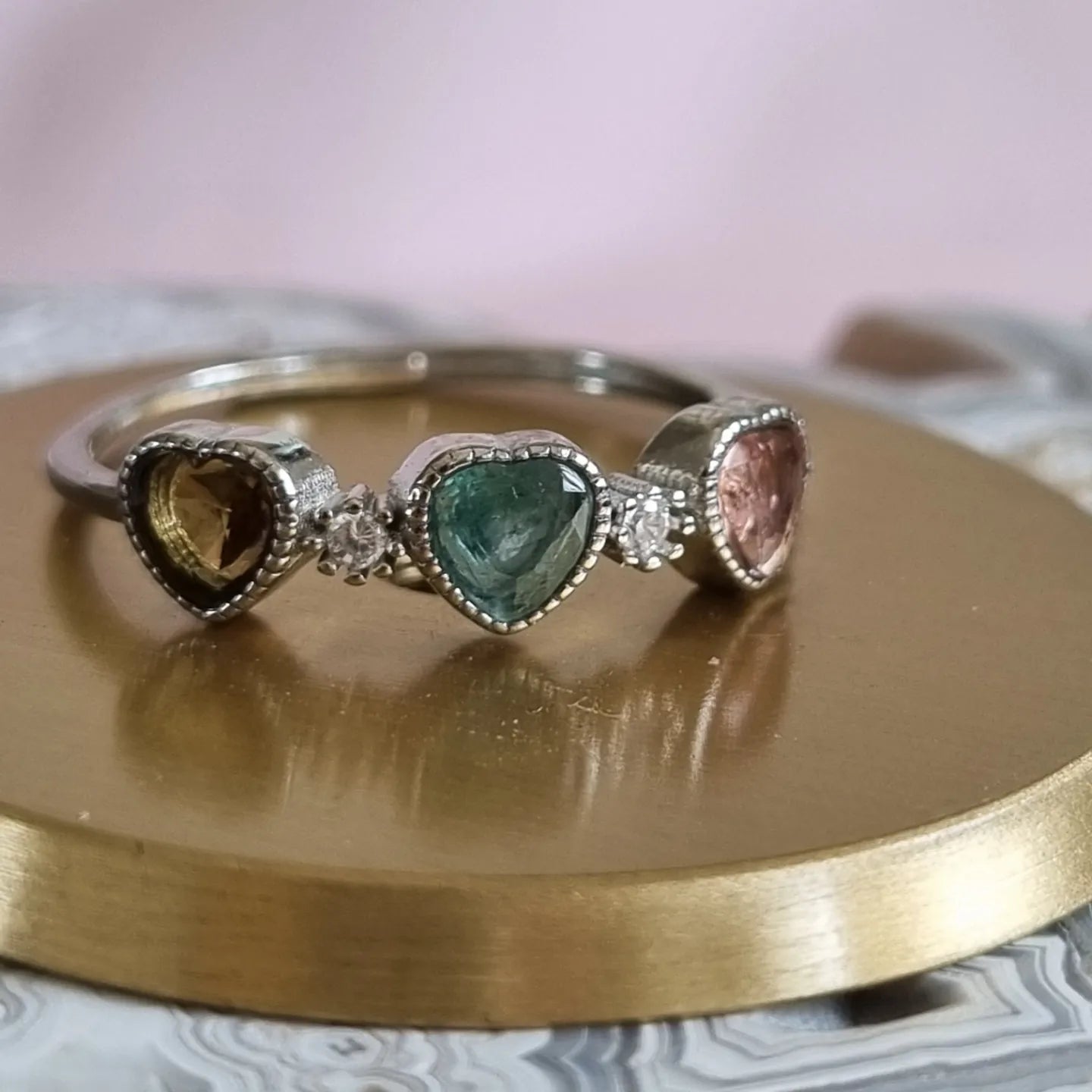 Tourmaline Heart-Cut Ring