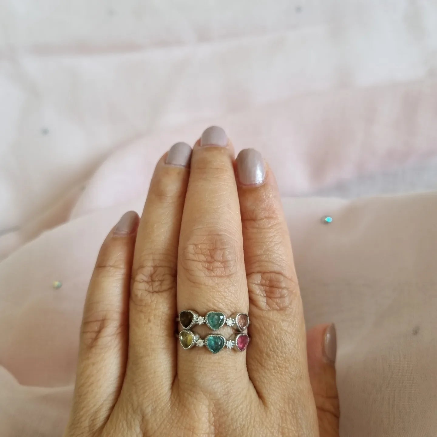 Tourmaline Heart-Cut Ring