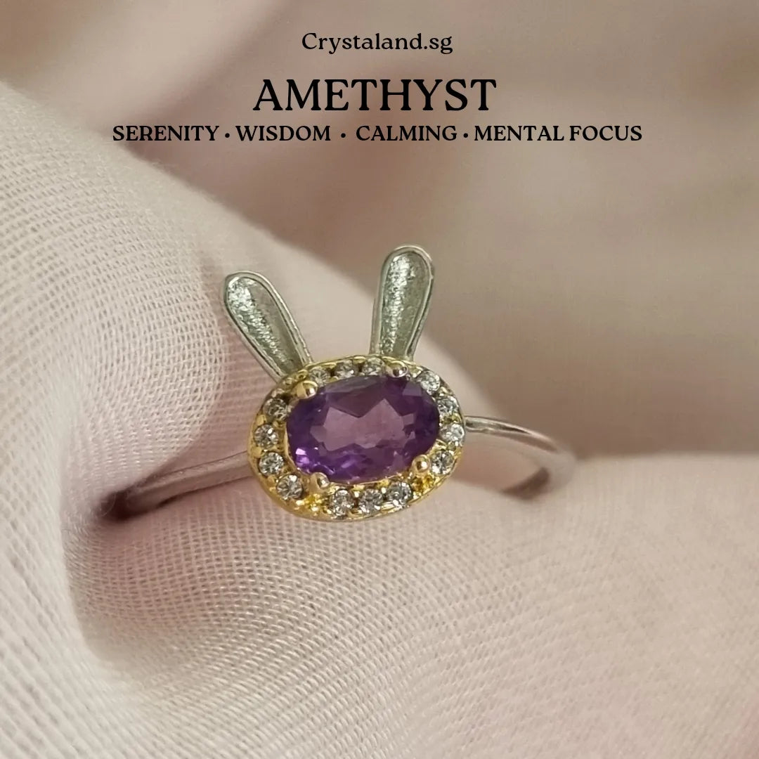 Amethyst Bunny Ring