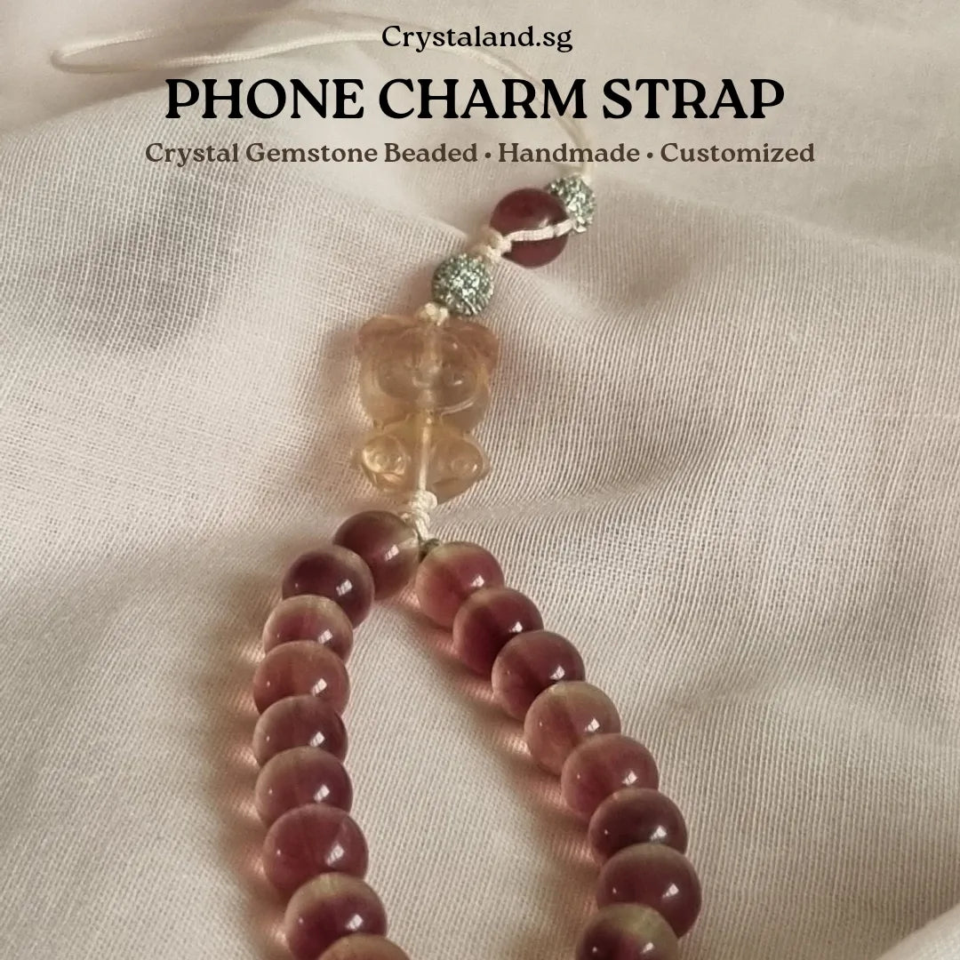 Purple Fluorite Phone Charm