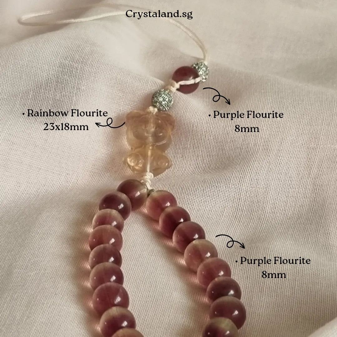 Purple Fluorite Phone Charm