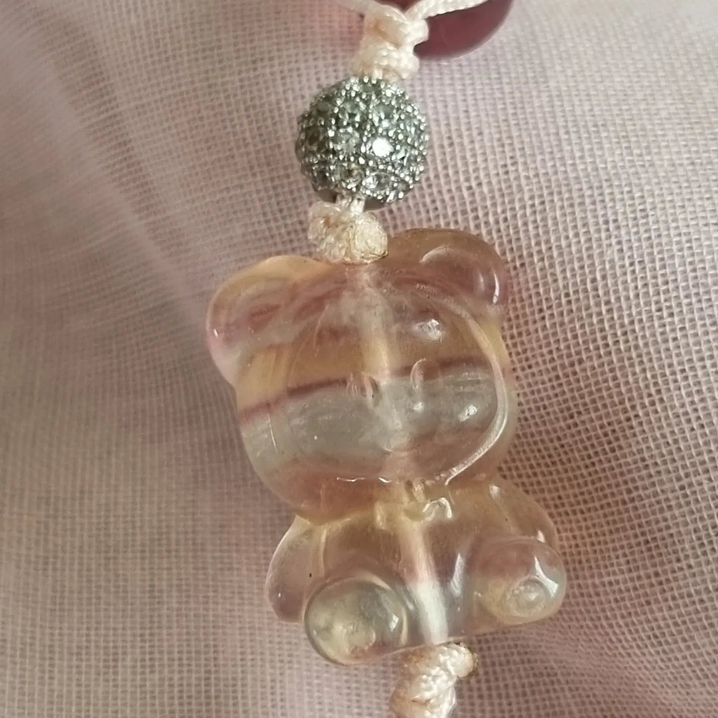 Purple Fluorite Phone Charm