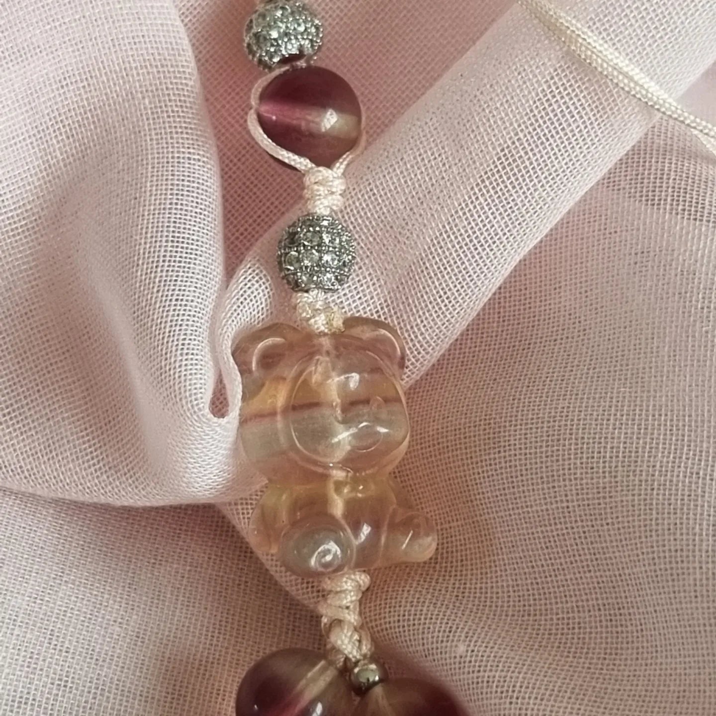 Purple Fluorite Phone Charm