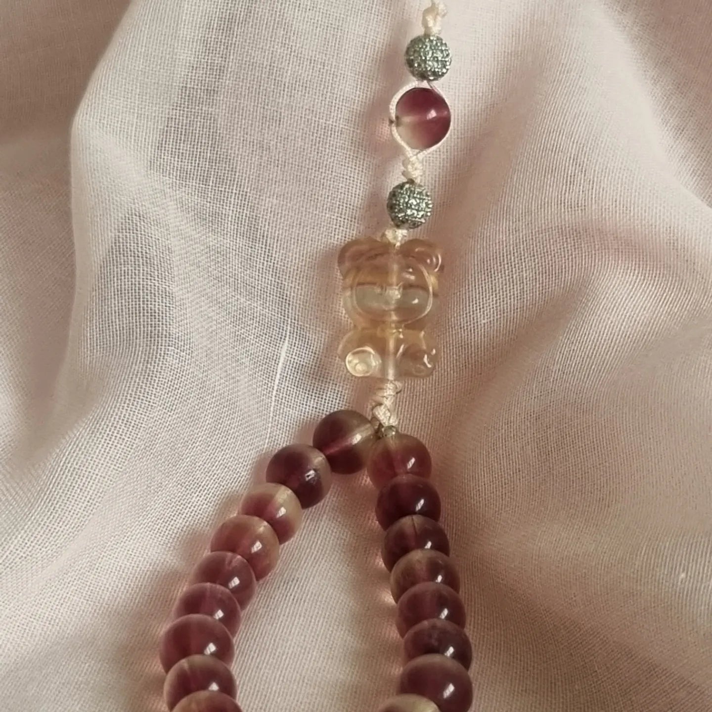 Purple Fluorite Phone Charm
