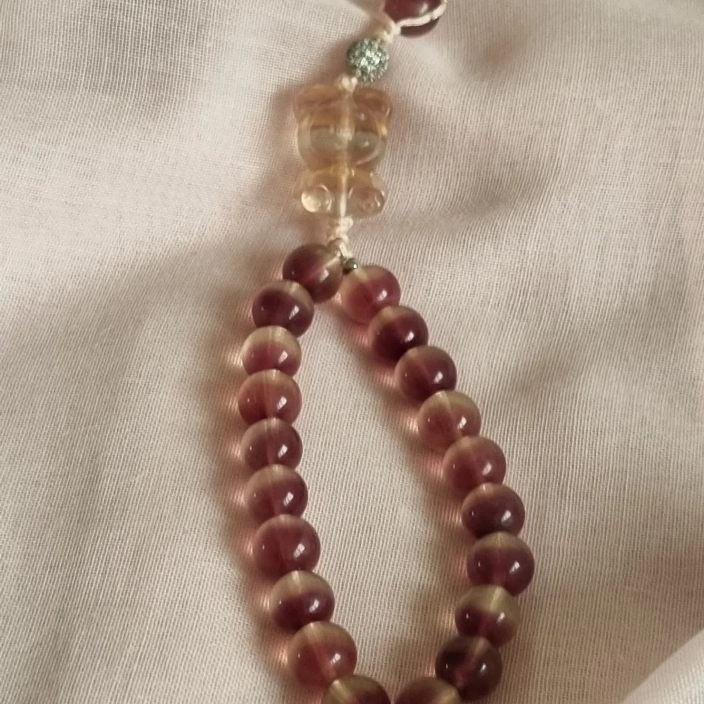 Purple Fluorite Phone Charm