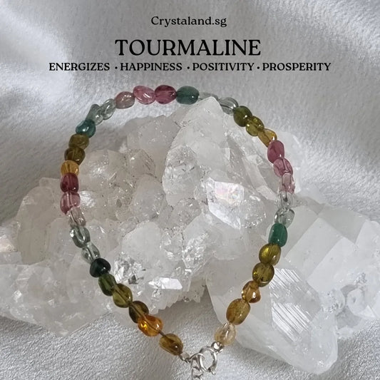 Tourmaline Nugget Bead Bracelet