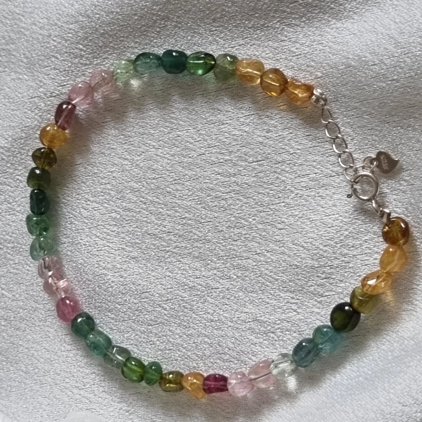 Tourmaline Nugget Bead Bracelet