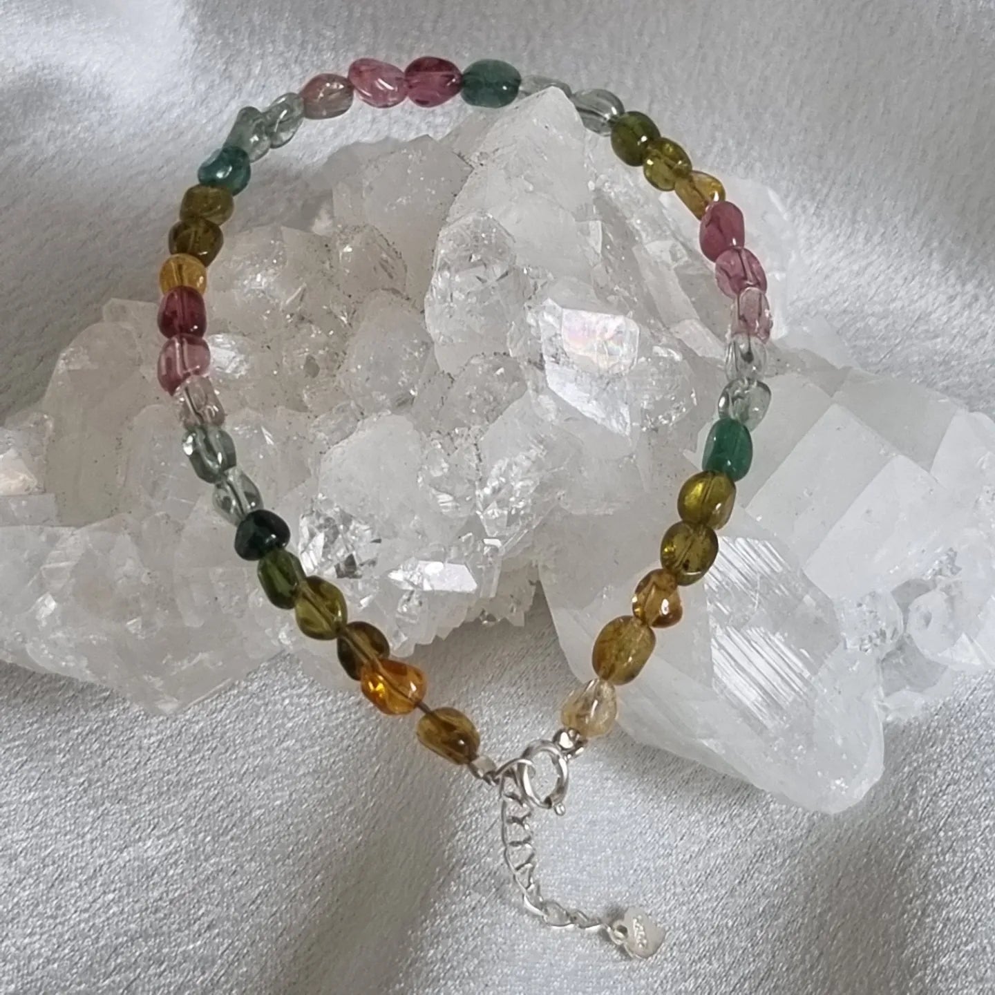 Tourmaline Nugget Bead Bracelet