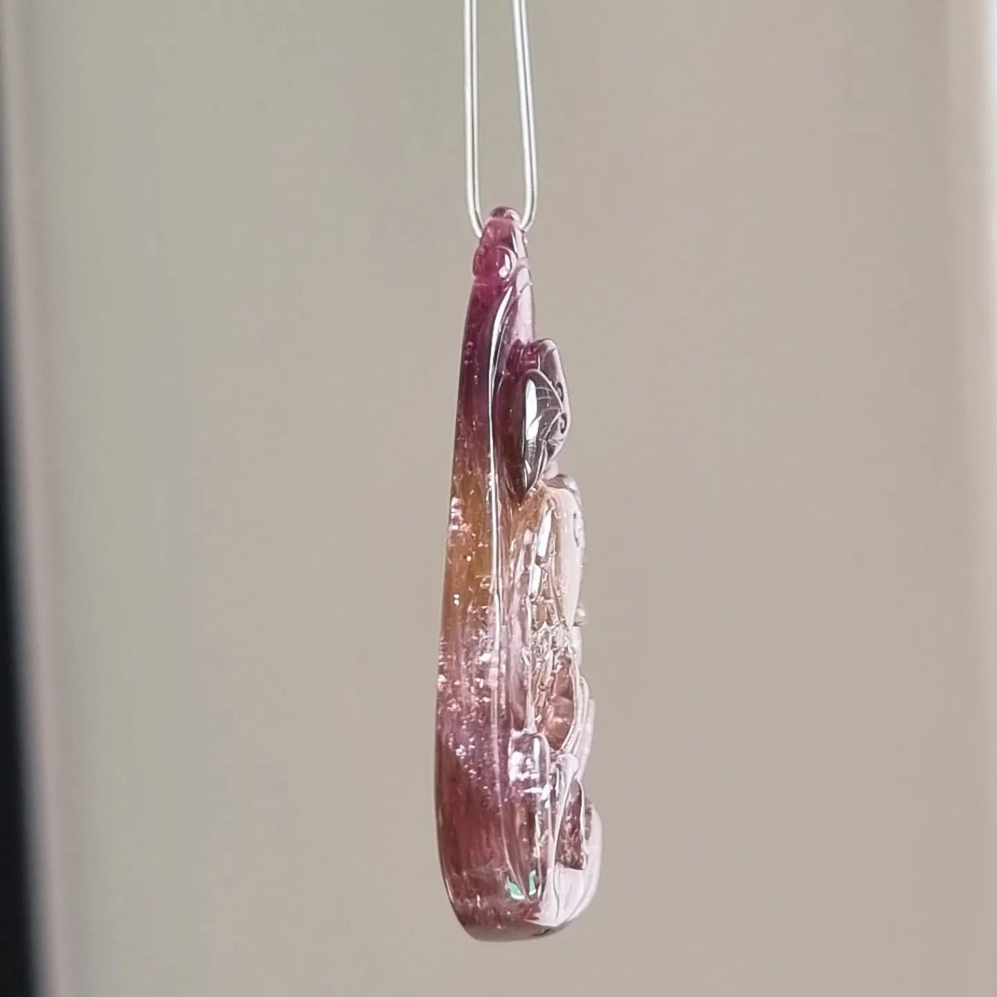 Red Tourmaline Pendant