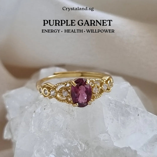 Purple Garnet Ring