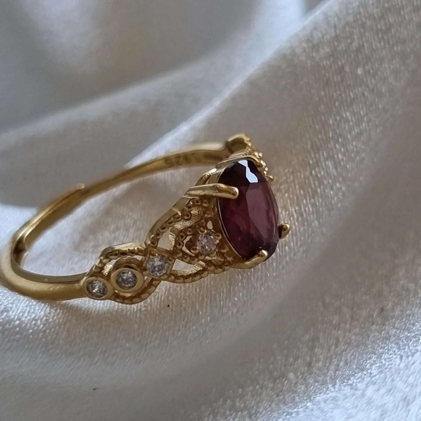 Purple Garnet Ring