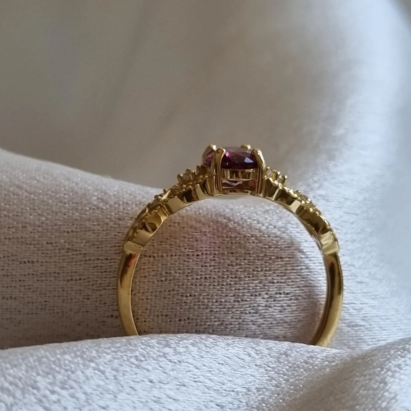 Purple Garnet Ring