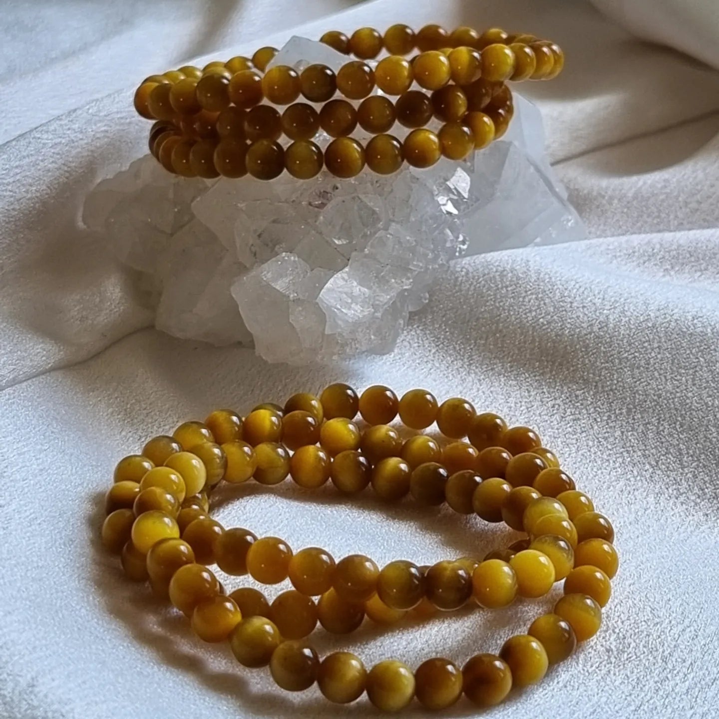 Golden Tiger Eye 3-round Bracelet
