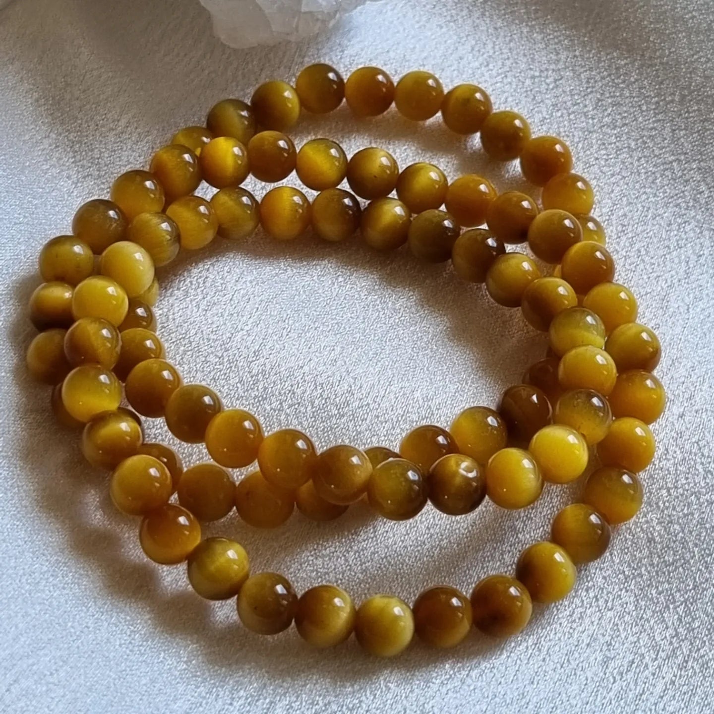 Golden Tiger Eye 3-round Bracelet